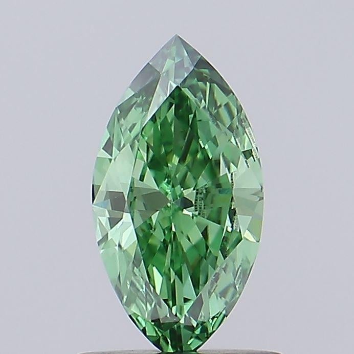 0.67 Ct. Fancy Vivid Green Marquise Lab Grown Diamond