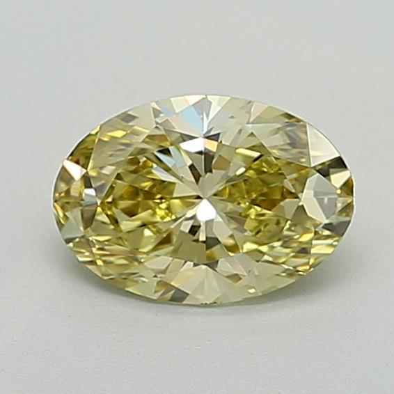 1.02 Ct. Fancy Intense Yellow Oval Lab Grown Diamond