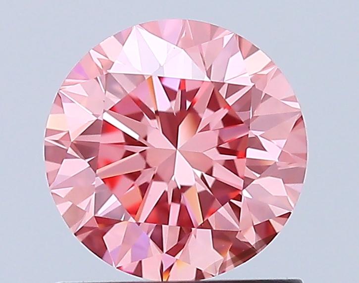 1.00 Ct. Fancy Vivid Pink Round Lab Grown Diamond