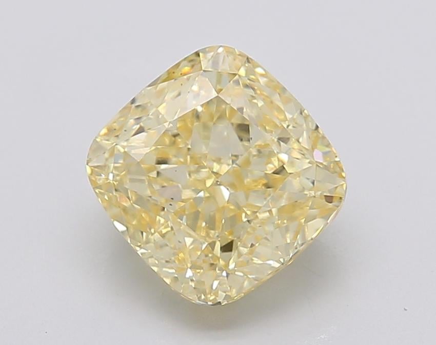 2.77 Ct. Fancy Vivid Yellow Cushion Lab Grown Diamond