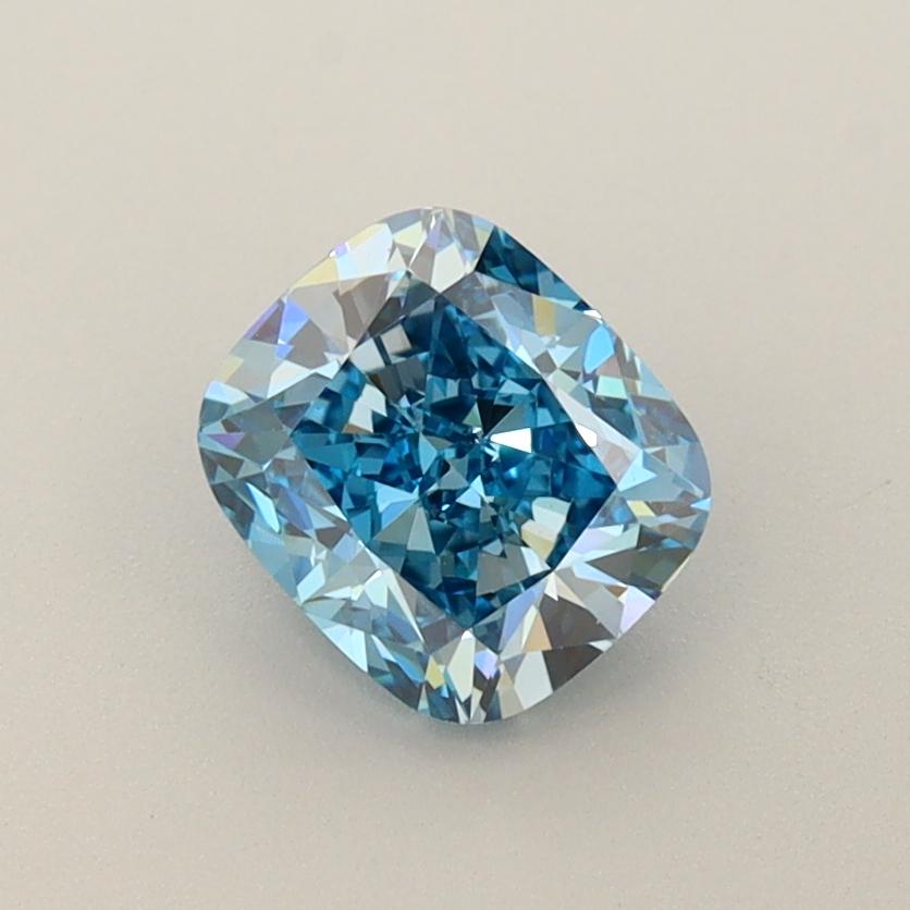 1.05 Ct. Fancy Vivid  Blue Cushion Lab Grown Diamond