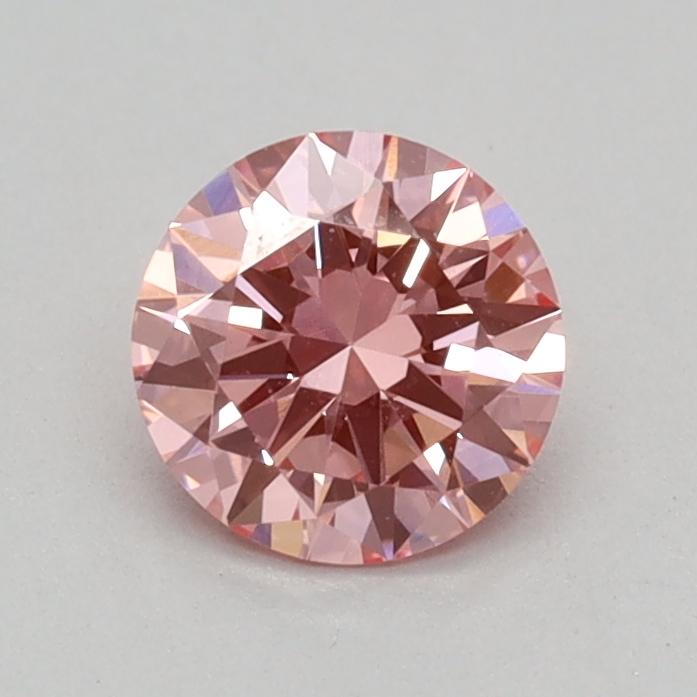0.36 Ct. Fancy Vivid Pink Round Lab Grown Diamond