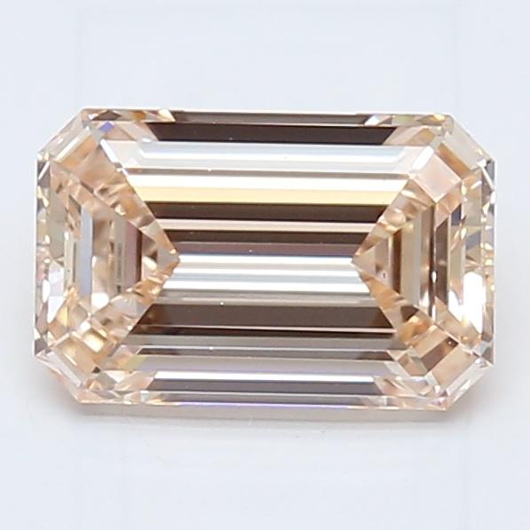 1.54 Ct. Fancy Light Orange Pink Emerald Lab Grown Diamond