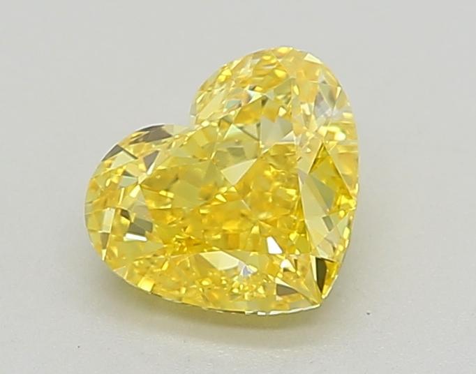 1.03 Ct. Fancy Vivid Yellow Heart Lab Grown Diamond