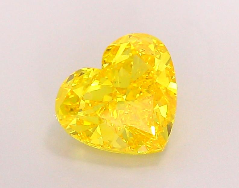 2.52 Ct. Fancy Vivid Yellow Heart Lab Grown Diamond