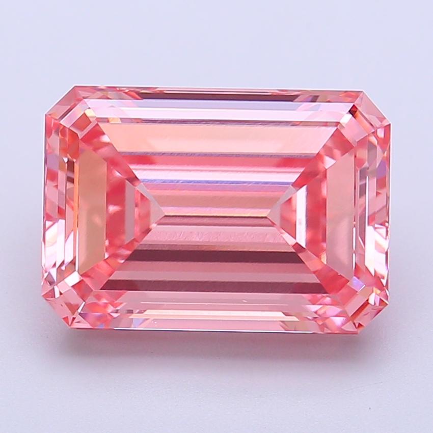 5.21 Ct. Fancy Vivid Pink Emerald Lab Grown Diamond