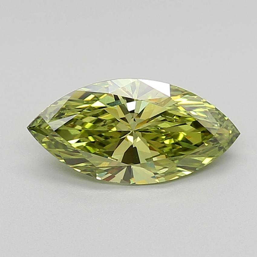2.00 Ct. Fancy Vivid  Green Marquise Lab Grown Diamond