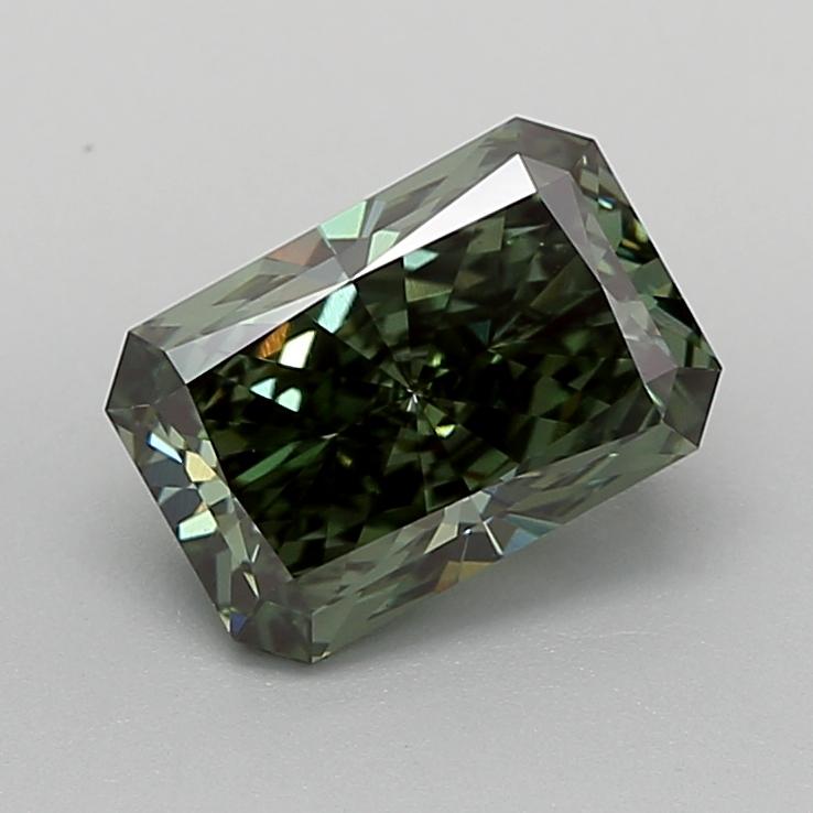 2.34 Ct. Fancy Vivid  Green Radiant Lab Grown Diamond