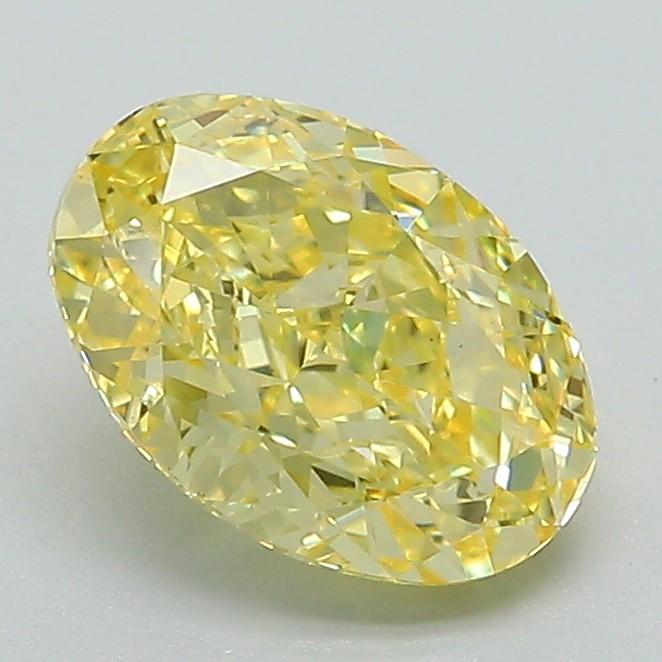 1.56 Ct. Fancy Intense Yellow Oval Lab Grown Diamond