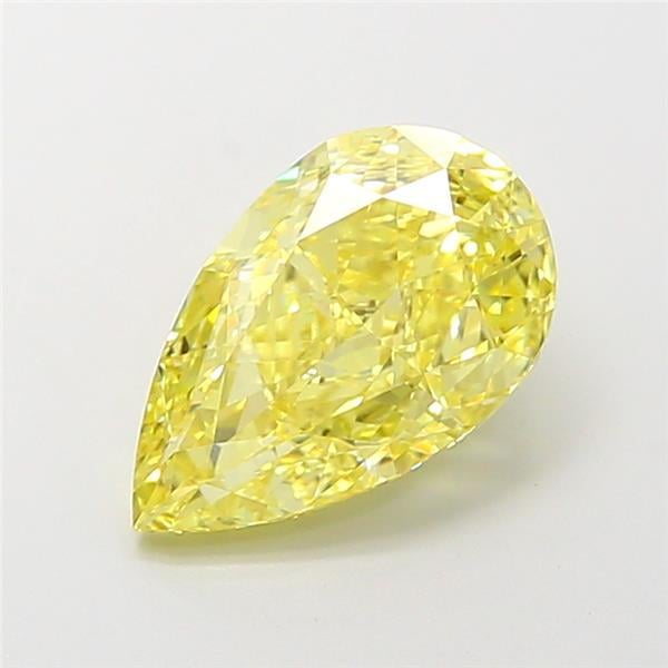 3.01 Ct. Fancy Intense Yellow Pear Lab Grown Diamond