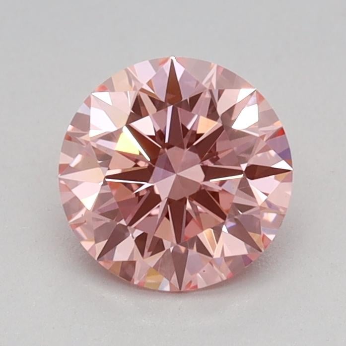 0.64 Ct. Fancy Vivid Pink Round Lab Grown Diamond