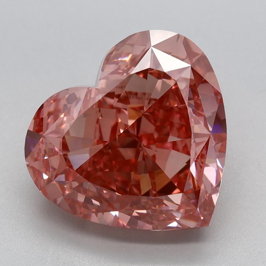 4.22 Ct. Fancy Vivid Pink Heart Lab Grown Diamond