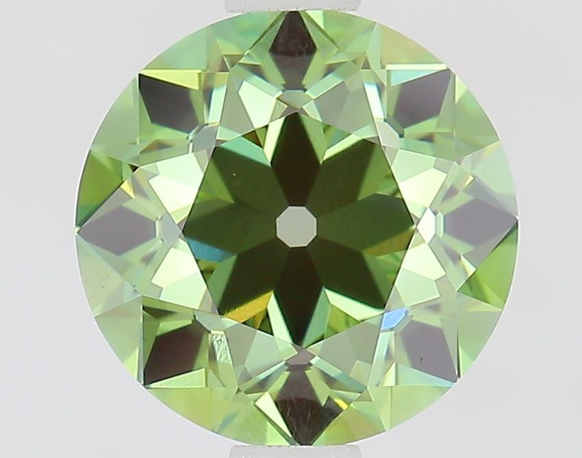 1.51 Ct. Fancy Vivid Green Round Lab Grown Diamond