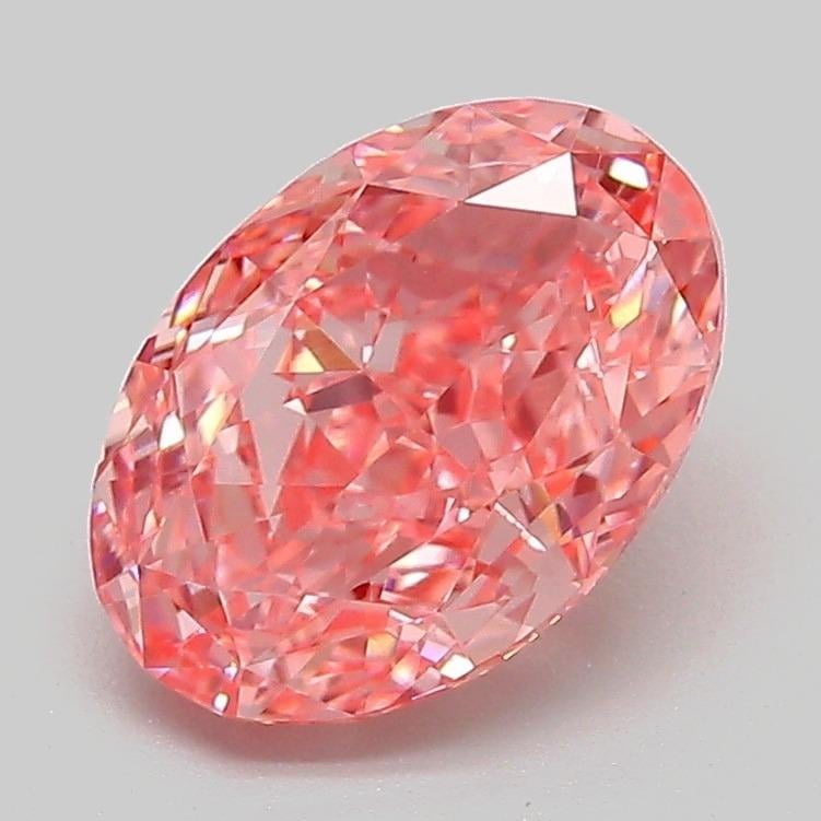 2.06 Ct. Fancy Vivid Pink Oval Lab Grown Diamond