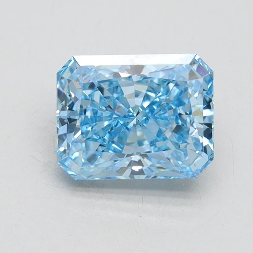 1.42 Ct. Fancy Vivid Blue Radiant Lab Grown Diamond