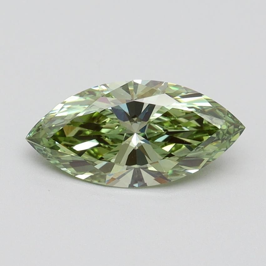 1.03 Ct. Fancy Vivid Green Marquise Lab Grown Diamond