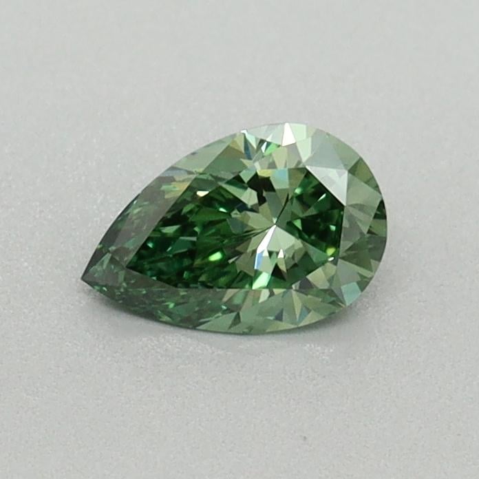 0.35 Ct. Fancy Vivid Green Pear Lab Grown Diamond