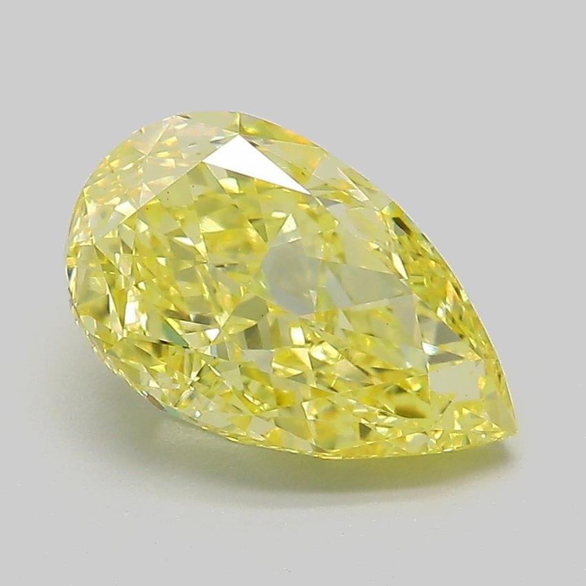 3.08 Ct. Fancy Intense Yellow Pear Lab Grown Diamond