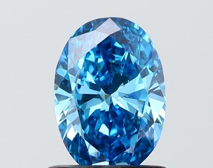 1.00 Ct. Fancy Vivid Blue Blue Oval Lab Grown Diamond