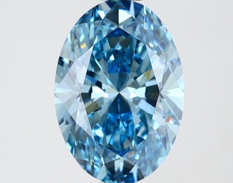 1.30 Ct. Fancy Vivid Blue Oval Lab Grown Diamond