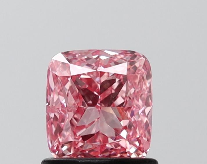 1.01 Ct. Fancy Vivid Pink Cushion Lab Grown Diamond