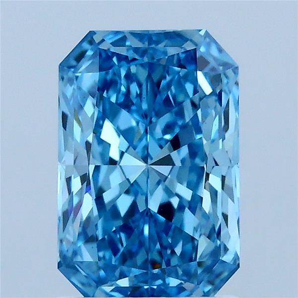 1.51 Ct. Fancy Vivid Blue Radiant Lab Grown Diamond