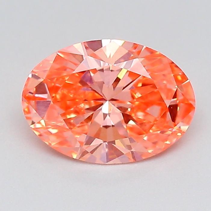 0.68 Ct. Fancy Vivid  Pink Oval Lab Grown Diamond