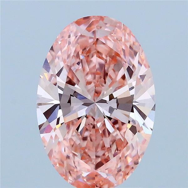 2.10 Ct. Fancy Pink Oval Lab Grown Diamond