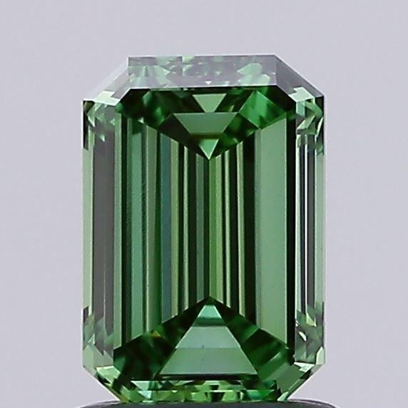 0.91 Ct. Fancy Vivid  Green Emerald Lab Grown Diamond