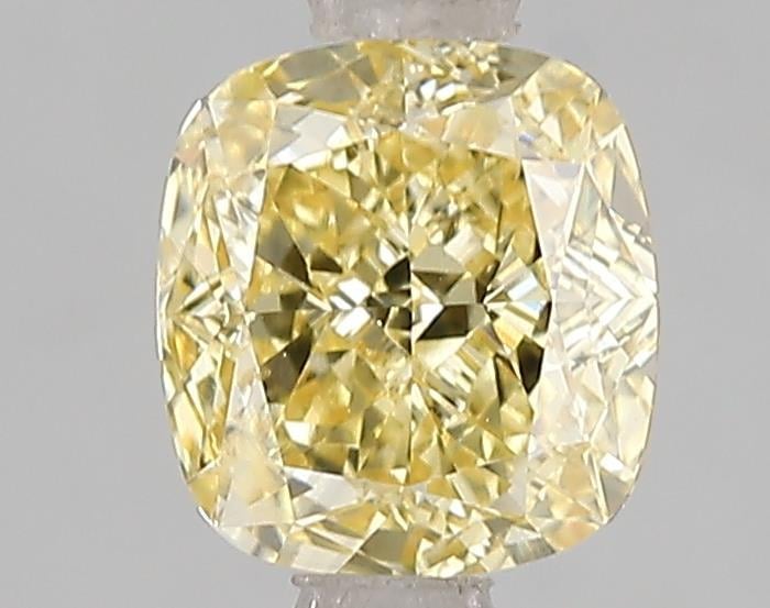 1.57 Ct. Fancy Vivid Yellow Cushion Lab Grown Diamond