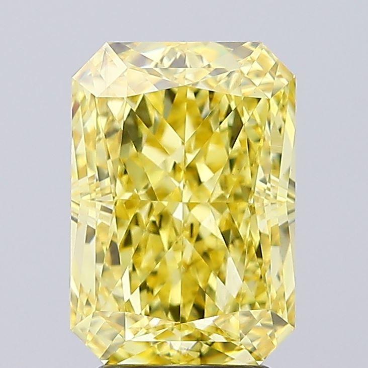 4.00 Ct. Fancy Vivid Yellow Radiant Lab Grown Diamond