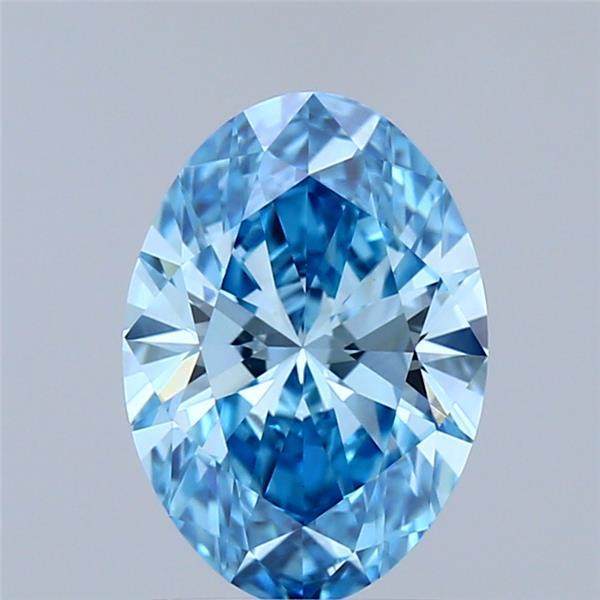 1.70 Ct. Fancy Vivid Blue Oval Lab Grown Diamond