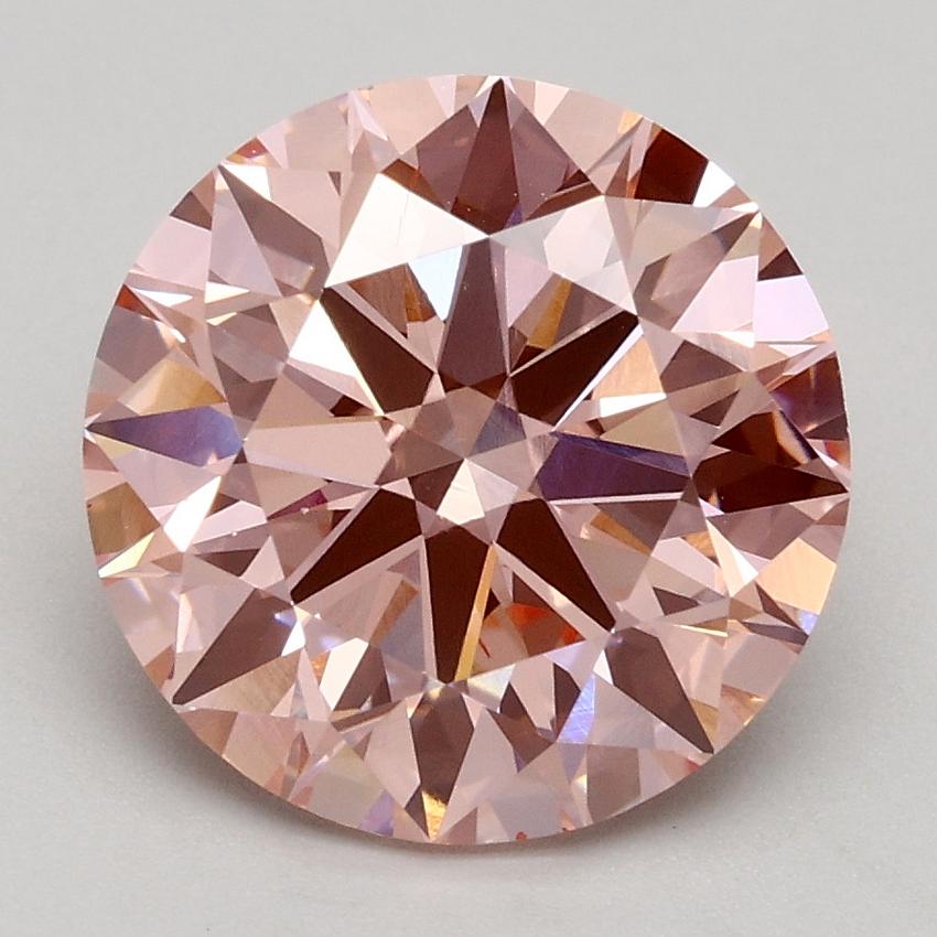 2.80 Ct. Fancy Intense Pink Round Lab Grown Diamond