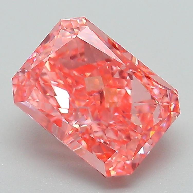 2.32 Ct. Fancy Vivid Pink Radiant Lab Grown Diamond