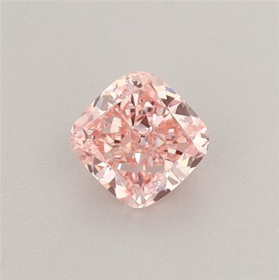 0.42 Ct. Fancy Vivid Pink Cushion Lab Grown Diamond