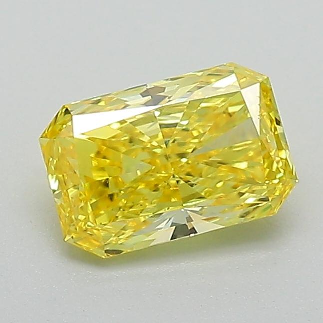 0.74 Ct. Fancy Vivid Yellow Radiant Lab Grown Diamond