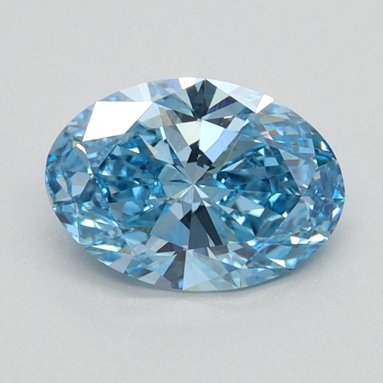 0.84 Ct. Fancy Vivid Blue Oval Lab Grown Diamond