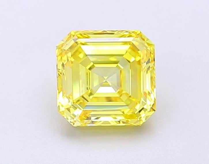 1.06 Ct. Fancy Vivid Yellow Asscher Lab Grown Diamond
