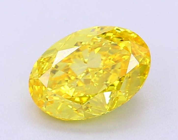 1.72 Ct. Fancy Vivid Yellow Oval Lab Grown Diamond