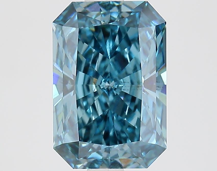 2.11 Ct. Fancy Vivid Blue Radiant Lab Grown Diamond