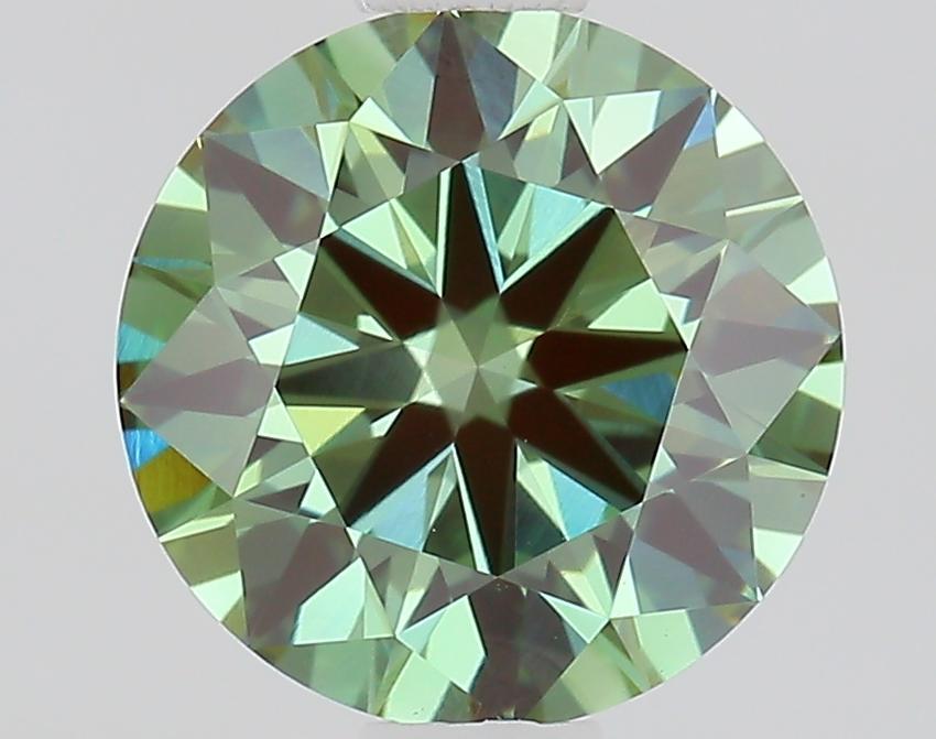 1.09 Ct. Fancy Vivid Green Round Lab Grown Diamond