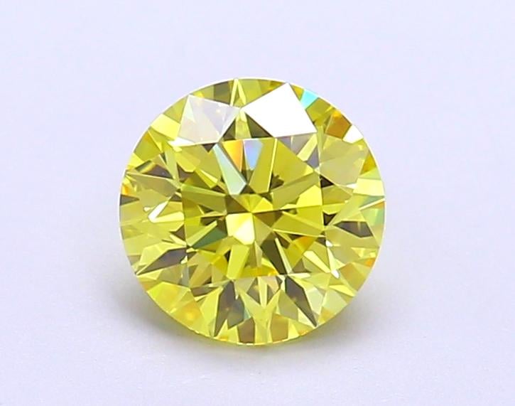 1.12 Ct. Fancy Vivid Yellow Round Lab Grown Diamond