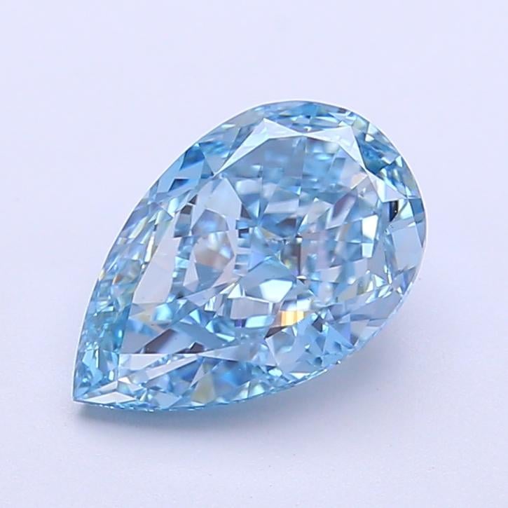 2.00 Ct. Fancy Vivid Blue Pear Lab Grown Diamond