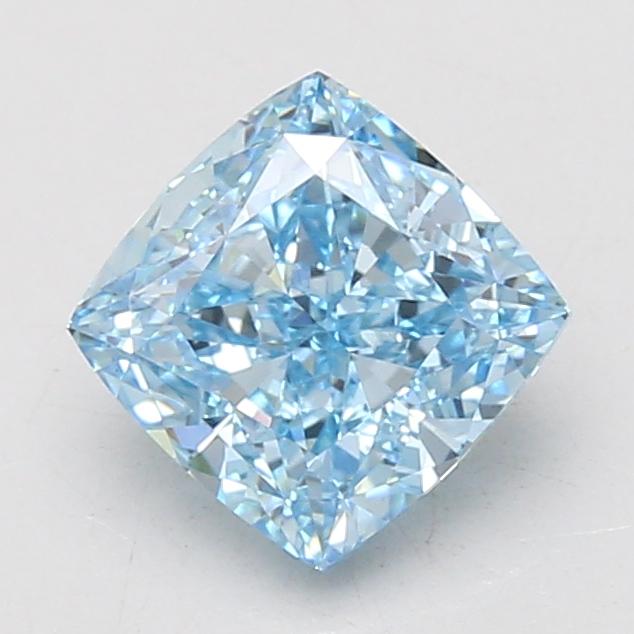 2.09 Ct. Fancy Vivid Blue Cushion Lab Grown Diamond