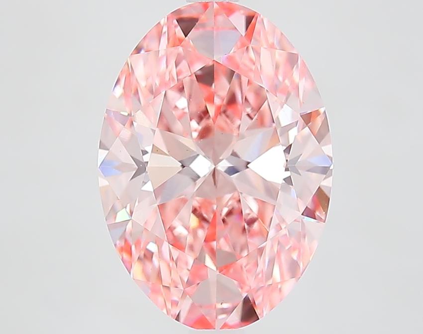 3.99 Ct. Fancy Vivid Pink Oval Lab Grown Diamond