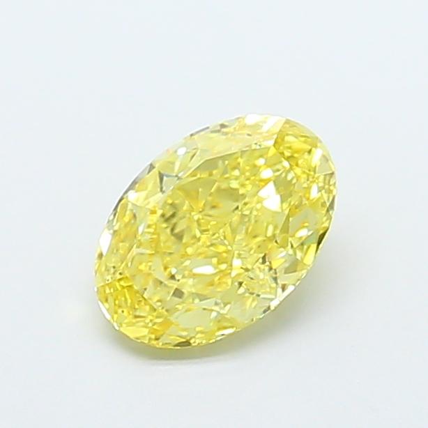 1.22 Ct. Fancy Intense  Yellow Oval Lab Grown Diamond