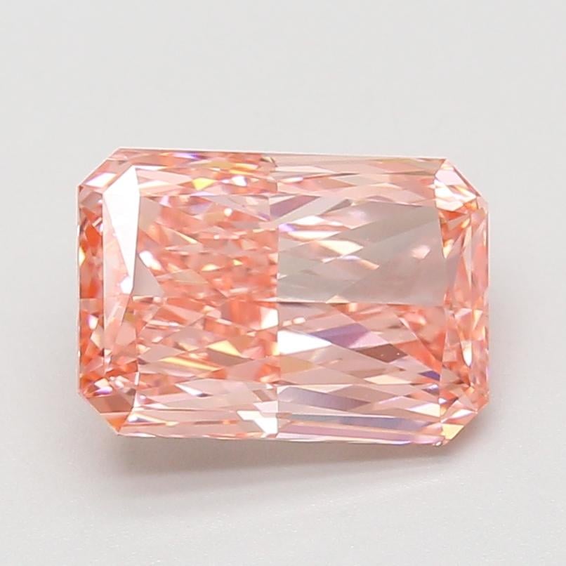 3.07 Ct. Fancy Vivid Pink Radiant Lab Grown Diamond