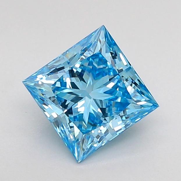 1.10 Ct. Fancy Vivid Blue Princess Lab Grown Diamond