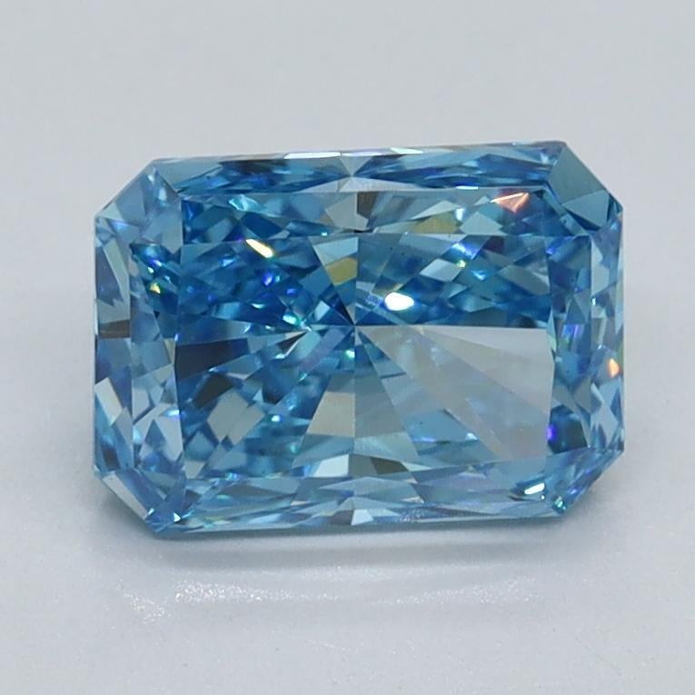 1.50 Ct. Fancy Vivid Blue Radiant Lab Grown Diamond