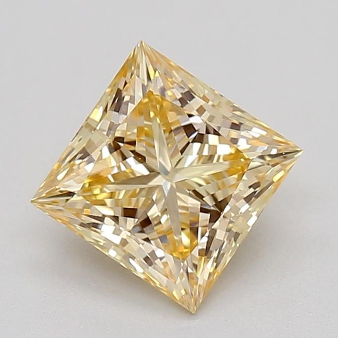 1.03 Ct. Fancy Light Orangy Yellow Princess Lab Grown Diamond